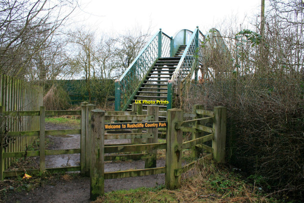Photo 6"x4" Footbridge over the Great Central Railway Brook Hill\/SK5633 c2010
