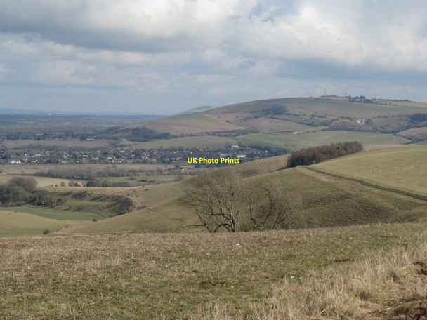 Photo 6"x4" View east along the northern escarpment of the South Downs Beggars Bush\/TQ1607 c2010