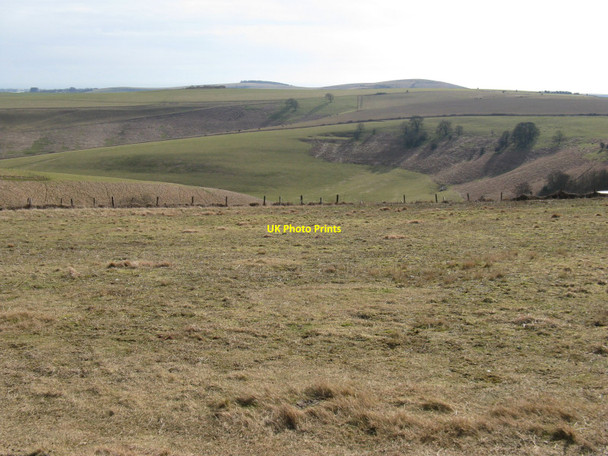 Photo 6"x4" View south across Steyning Bowl Beggars Bush\/TQ1607 c2010