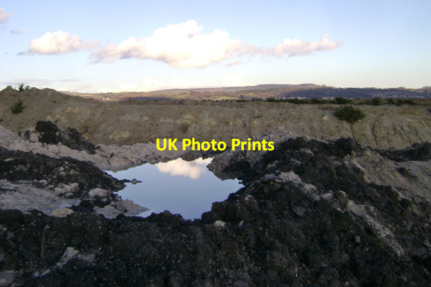 Photo 6"x4" Waste clay and lignite, Stover Quarry Newton Abbot c2010