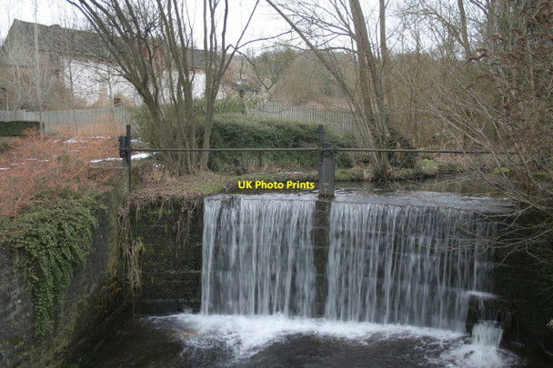 Photo 6"x4" Weir at Matlock Mill Matlock c2010