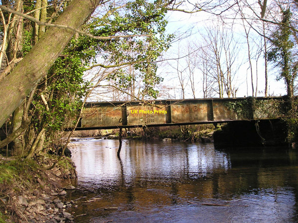 Photo 6"x4" Footbridge and weir Ammanford\/Rhydaman c2010