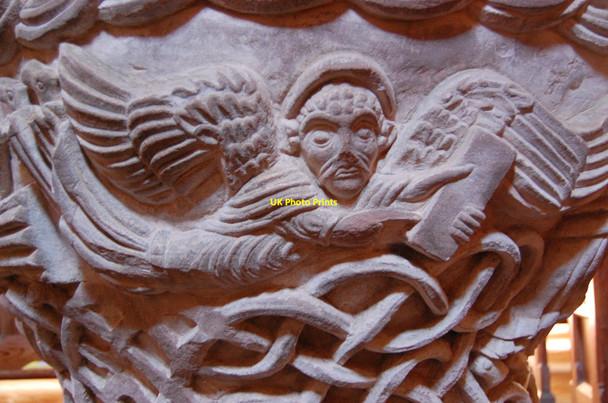 Photo 6"x4" Detail of Font, Castle frome Church Castle Frome c2010