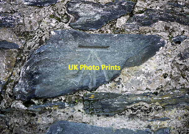 Photo 6"x4" Bench Mark, Bangor Bangor\/J5081 c2010