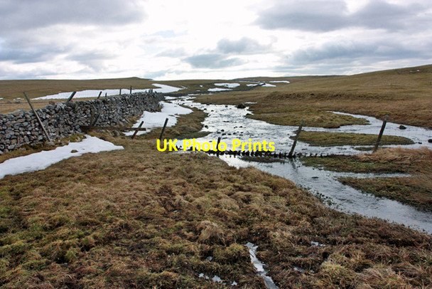 Photo 6"x4" Winter water below Malham Tarn Water Houses\/SD8867 c2010