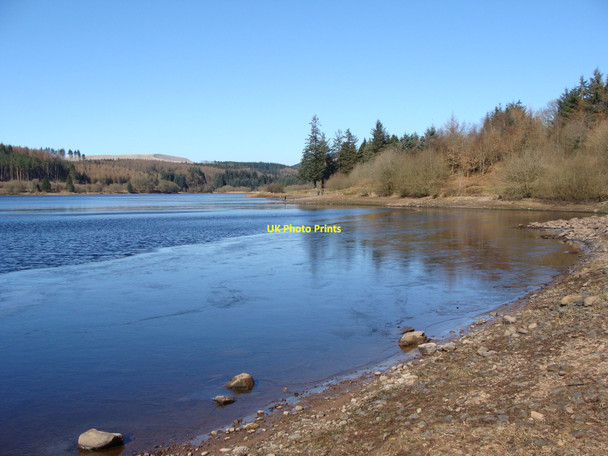 Photo 6"x4" Ice on the margins of Llwyn-onn reservoir Llwyn-on Village c2010