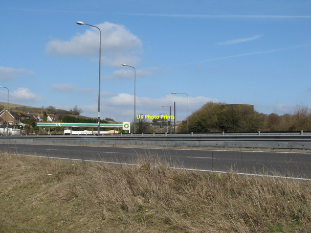 Photo 6"x4" Service station between the A23 and A273 Pyecombe c2010