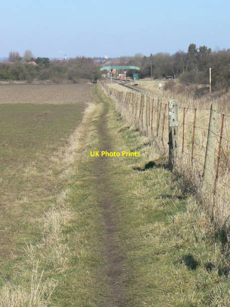 Photo 6"x4" Footpath alongside the railway Brook Hill\/SK5633 c2010