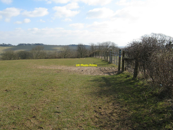 Photo 6"x4" Bridleway junction above Lower Standean Pyecombe c2010