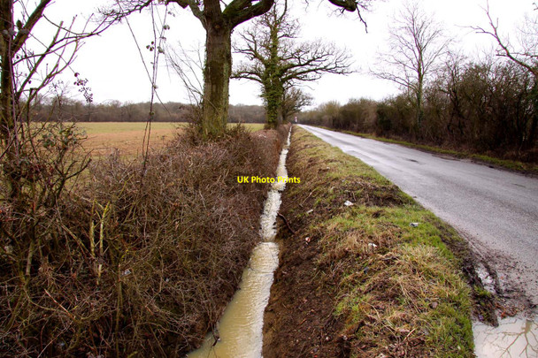 Photo 6"x4" Drainage ditch at the side of the road Horton-cum-Studley c2010