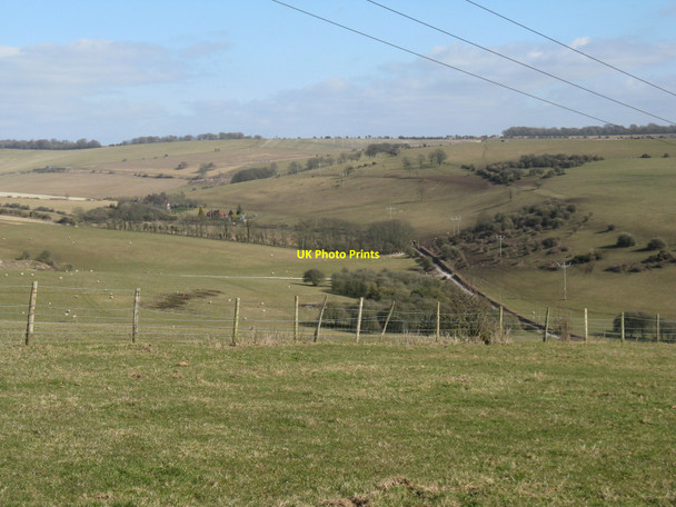 Photo 6"x4" View from the eastern side of Ewe Bottom Hill Patcham c2010