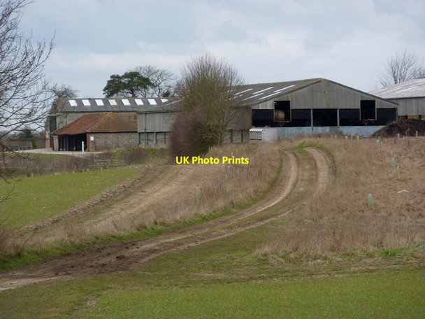 Photo 6"x4" Track towards College Farm Creeting St Mary c2010
