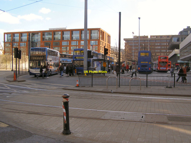 Photo 6"x4" Parker Street bus stands Manchester c2010