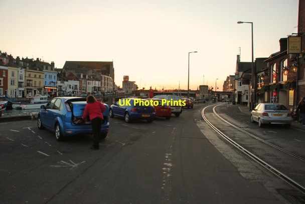 Photo 6"x4" Weymouth: Railway lines pass under the Town Bridge Weymouth\/SY6779 c2010