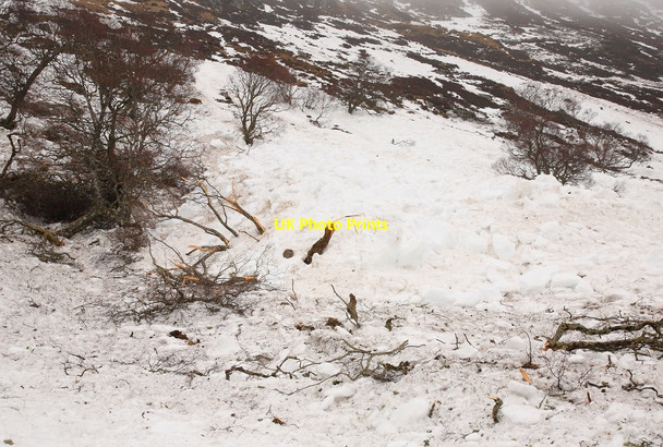 Photo 6"x4" Avalanche debris below Carn Liath Aberarder c2010