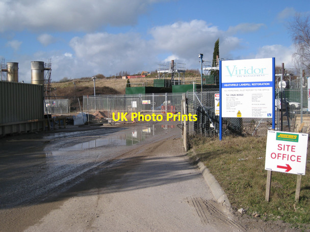 Photo 6"x4" Entrance to Heathfield Landfill Restoration site Sandygate\/SX8674 c2010