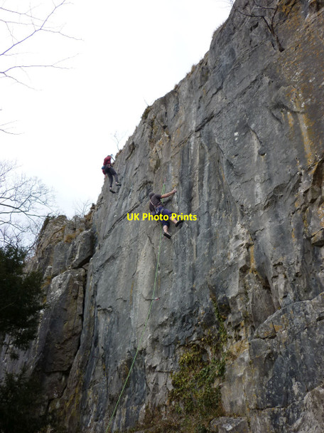 Photo 6"x4" Sport climbing at Giggleswick Scar Settle c2010