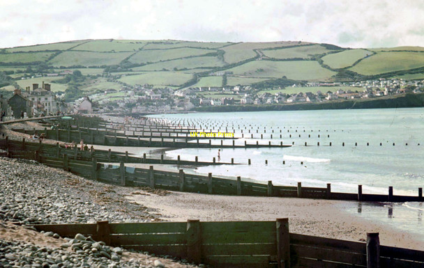 Photo 6"x4" Borth Beach 1974 Borth c1974