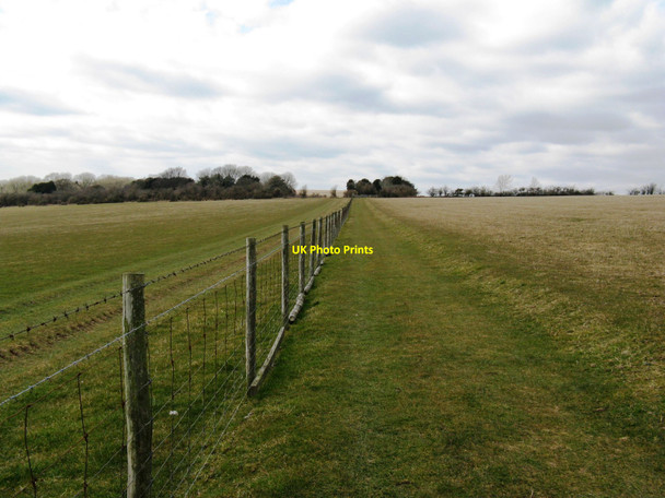 Photo 6"x4" Looking west along the South Downs Way Upwaltham c2010