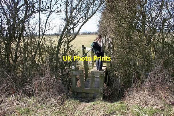 Photo 6"x4" Footbridge over the county boundary Hill Croome c2010