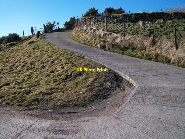Photo 6"x4" Hairpin bend below Llecheiddior-Uchaf Farm Bryncir c2010
