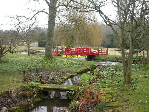 Photo 6"x4" Heale House, footbridge Lower Woodford c2010