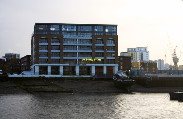 Photo 6"x4" Wood Wharf Deptford\/TQ3677 c2009