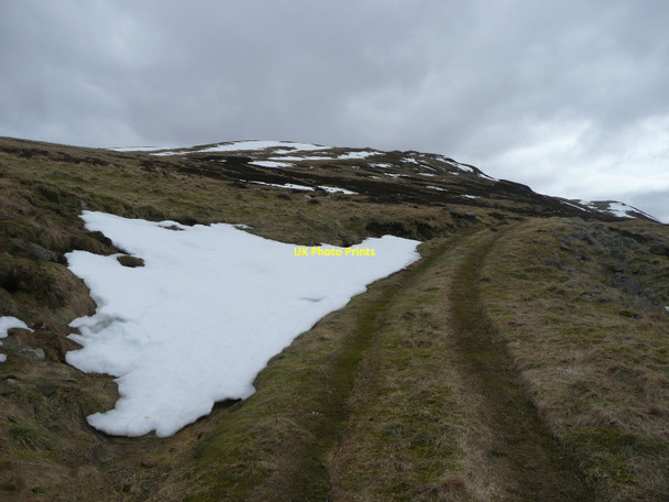 Photo 6"x4" Farm track on slopes of Creag Ghorm Amulree c2010