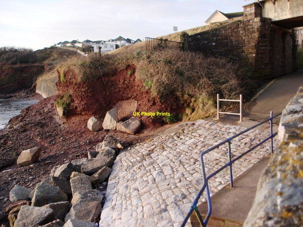 Photo 6"x4" Erosion, Goodrington Beach Paignton c2010