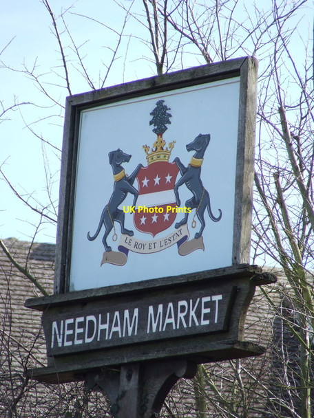 Photo 6"x4" Town Sign Needham Market c2010