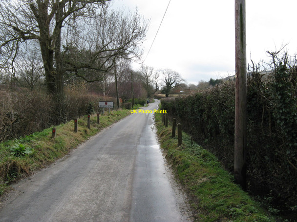 Photo 6"x4" Underhill Lane approaching Westmeston from the west Westmeston c2010
