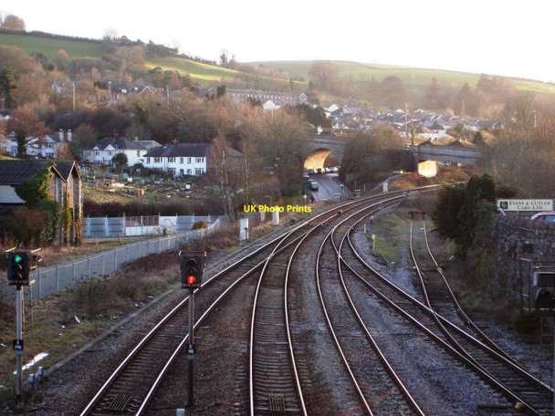 Photo 6"x4" Totnes Railway Lines, Evening Sunshine Totnes c2010