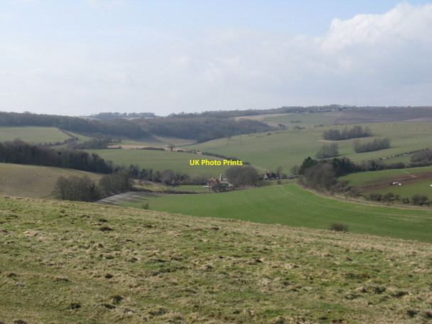 Photo 6"x4" View west from Balmer Huff Falmer c2010