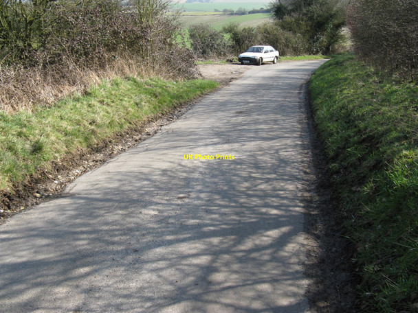 Photo 6"x4" Bridleway junction with Ridge Road Falmer c2010