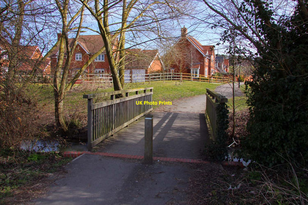 Photo 6"x4" Footbridge over Letcombe Brook Wantage c2010