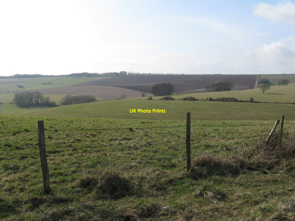 Photo 6"x4" View west from near the top of Bow Hill Stanmer c2010