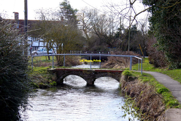 Photo 6"x4" Footbridge over Letcombe Brook Grove\/SU4090 c2010
