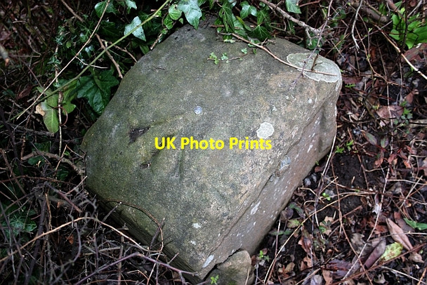 Photo 6"x4" Bench Mark on a Wells Road milestone Upper Wyche c2010