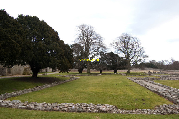 Photo 6"x4" Deer Abbey: outline of the abbey church Old Deer c2010