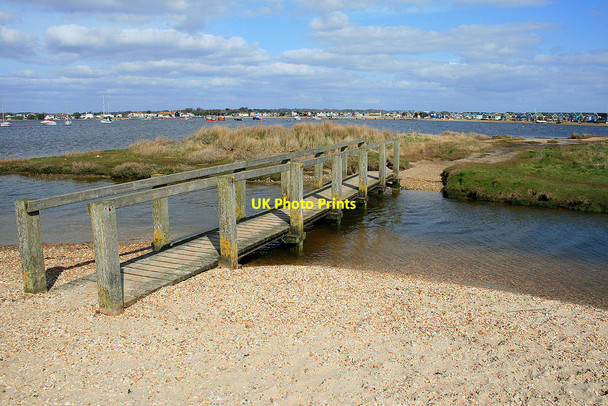 Photo 6"x4" Footbridge and Christchurch Harbour Christchurch\/SZ1592 c2010