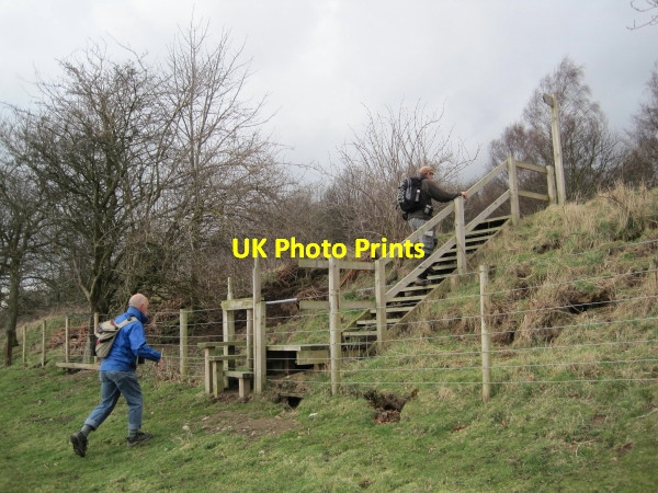 Photo 6"x4" Footpath Staircase leading to A69 and Horse Close Melkridge c2010