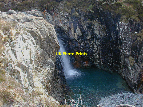 Photo 6"x4" Waterfall on Allt Coir' a' Mhadaidh Allt Coir' a' Mhadaidh c2003