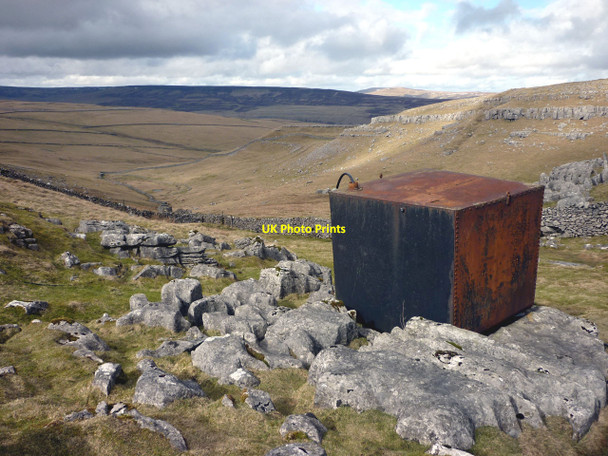 Photo 6"x4" Old water tank, upper Cote Gill Hawkswick c2010