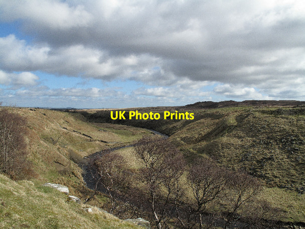 Photo 6"x4" Sleightholme Beck meandering NE Sleightholme Beck c2010