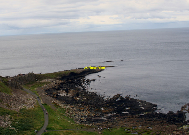 Photo 6"x4" The Giant's Causeway from Above Dunseverick c2009
