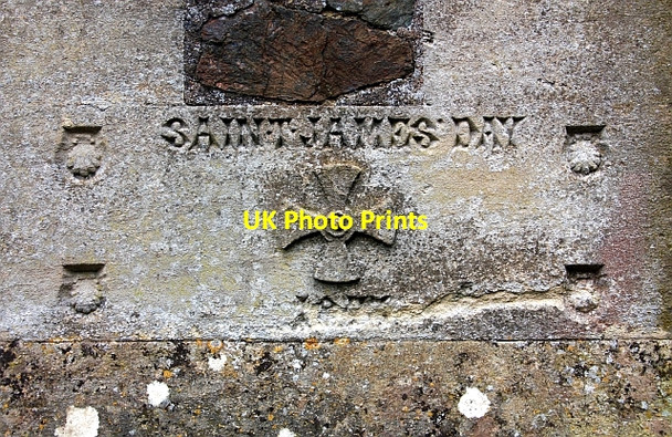 Photo 6"x4" Foundation stone, Church of St James, Welland Welland c2010
