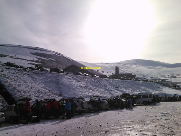 Photo 6"x4" View of White Lady Sheiling from the ski centre car park Allt Coire an t-Sneachda\/NH9805 c2010