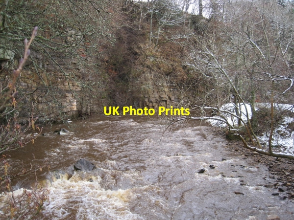 Photo 6"x4" Peckriding Crag and the River East Allen Allendale Town c2010