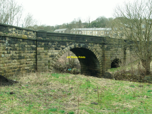 Photo 6"x4" Road bridge over River Calder Todmorden c2010