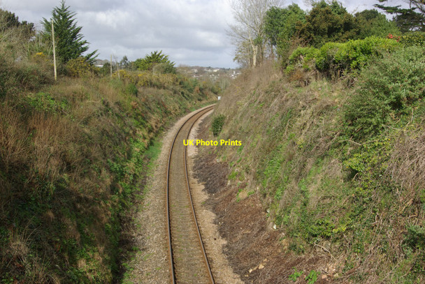 Photo 6"x4" Falmouth branch line from Pennance Road Falmouth c2010